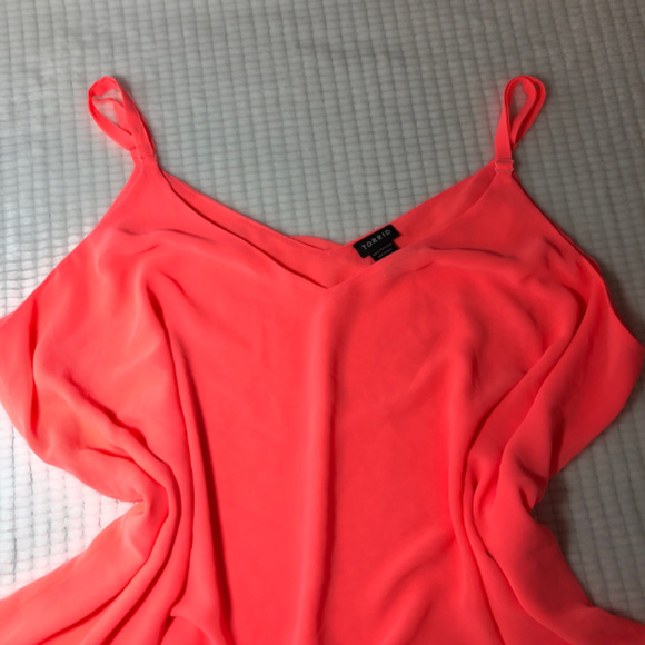 Torrid Double Layer neon coral Swing Cami Size 3 - Picture 2 of 6